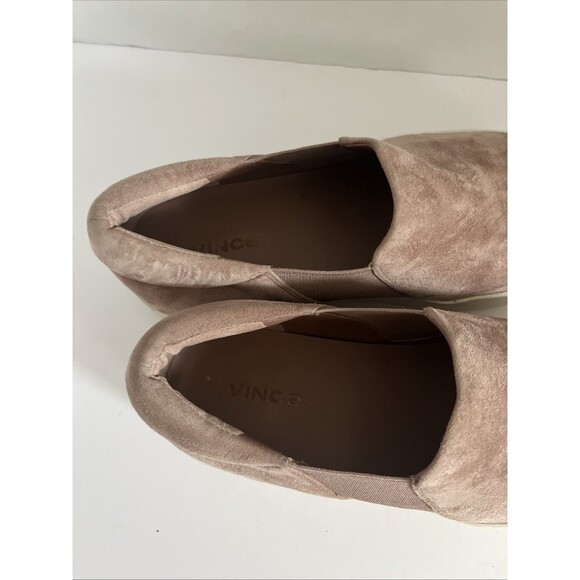 VINCE. Womens Pink Blair Round Toe Platform Slip On Suede Loafers Shoes SZ 7.5M - Picture 7 of 9
